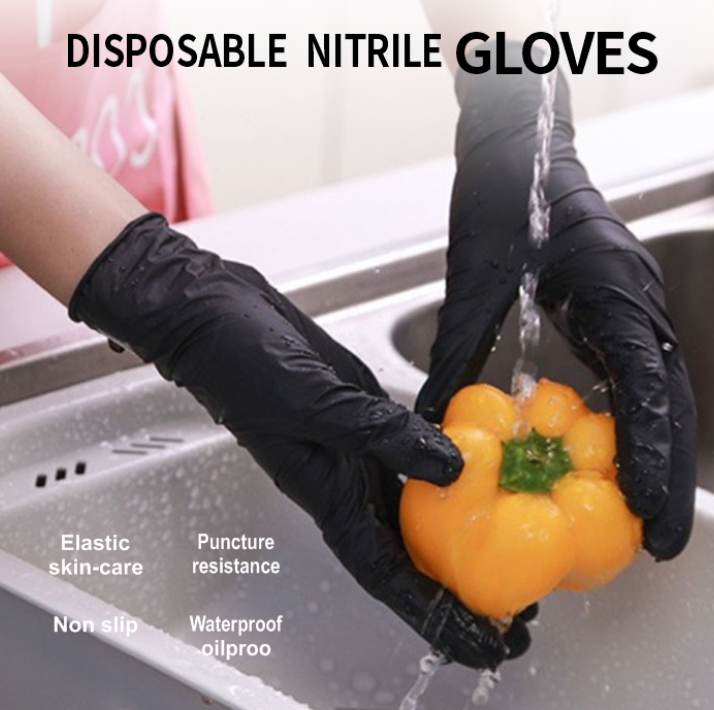 Fast Delivery Industrial Repair Nitrile Gloves 6 Mil Mechanical Thick Black Nitrile Gloves