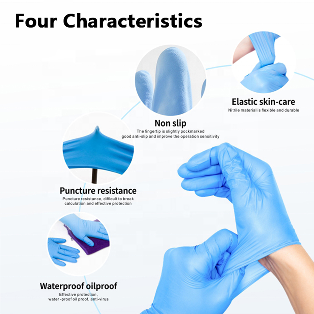 Affordable Blue Disposable Nitrile Gloves